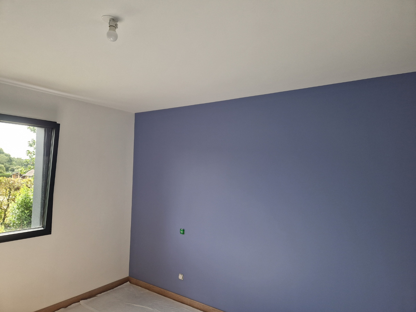 Chambre mur bleu et blanc — GCTF Peinture